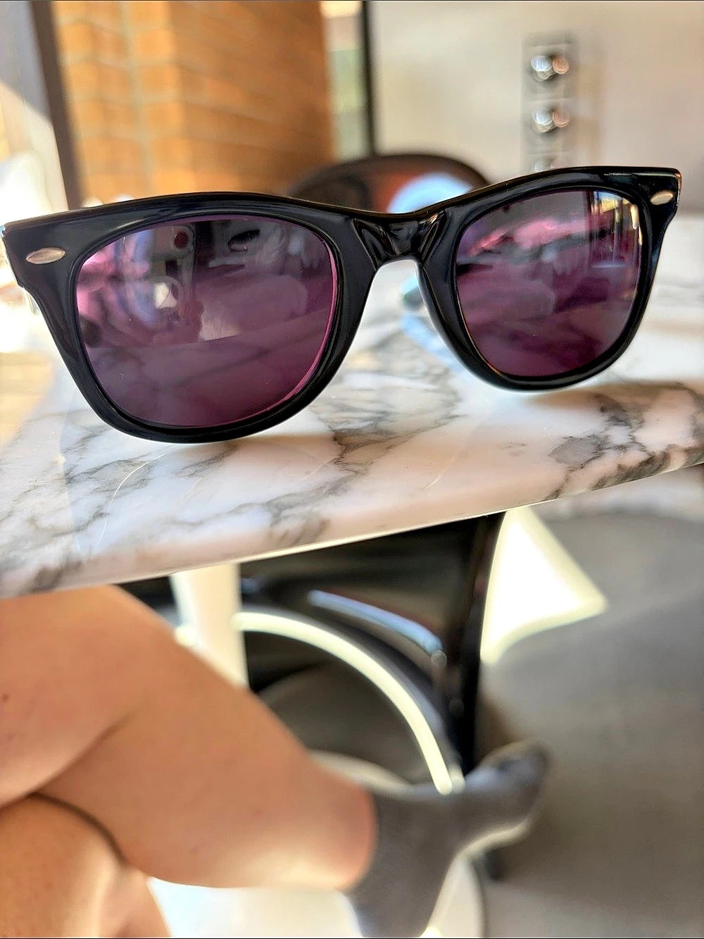 Styl-Rite Optics Fifties BK Black & Purple Sunglasses